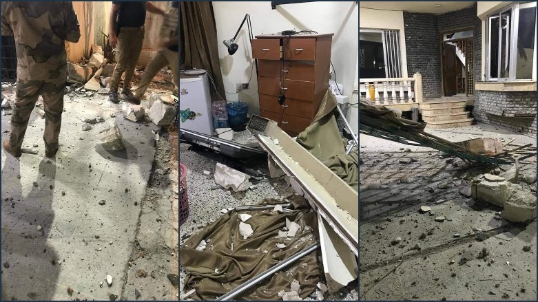 A Katyusha rocket caused material damage to a security company building and its surroundings. (Photo: Social Media)